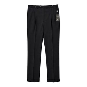 Ralph Lauren Dress Trousers Men 38X32 Black Wool Pants Pleated Total Comfort